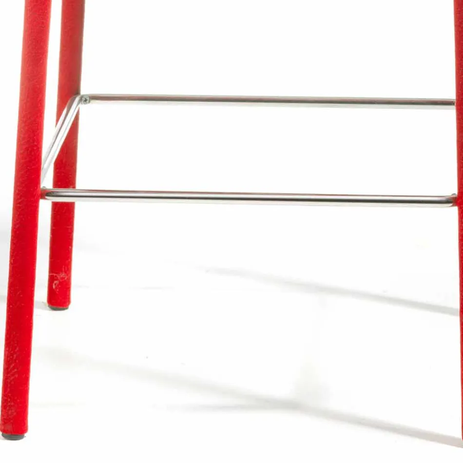 Modern design barkruk Amos, handgemaakt in Italië Viadurini