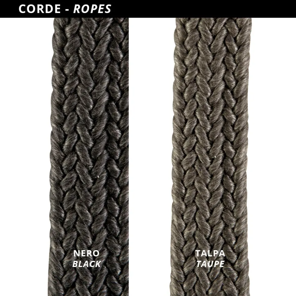 Buitenbarkruk van gegalvaniseerd staal en touw Made in Italy - Bronn Viadurini