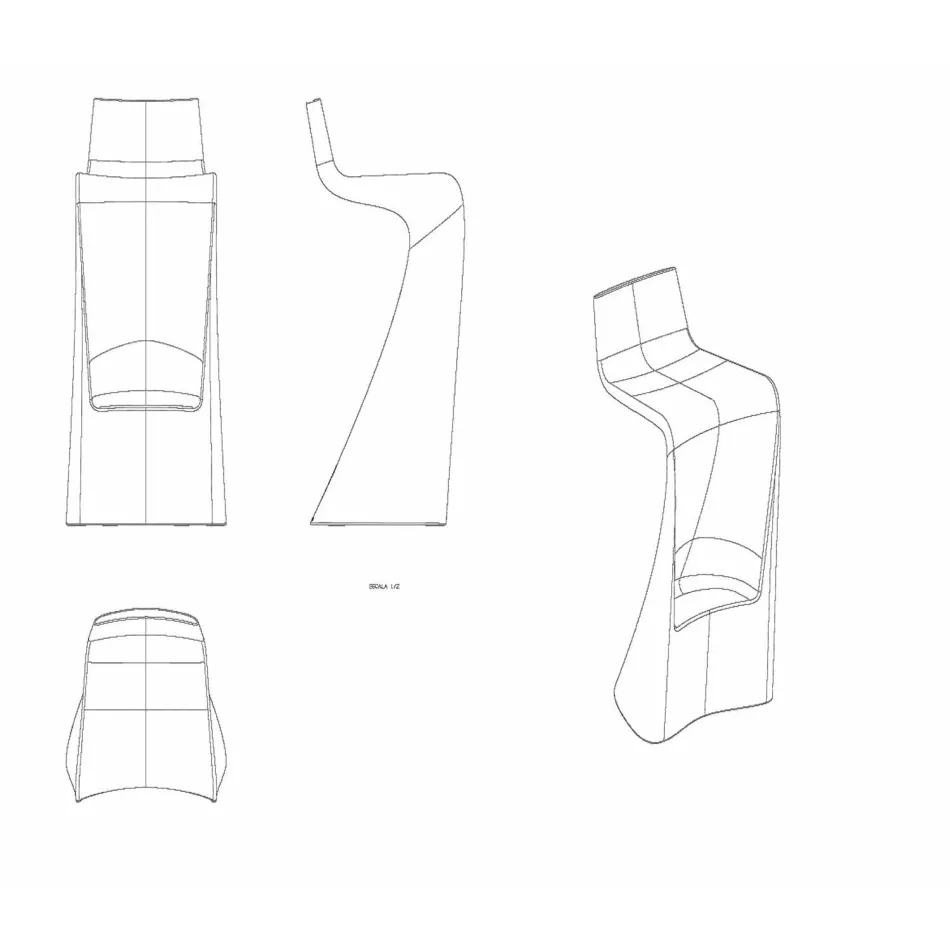 Wing Vondom modern design barkruk in polyethyleen Viadurini