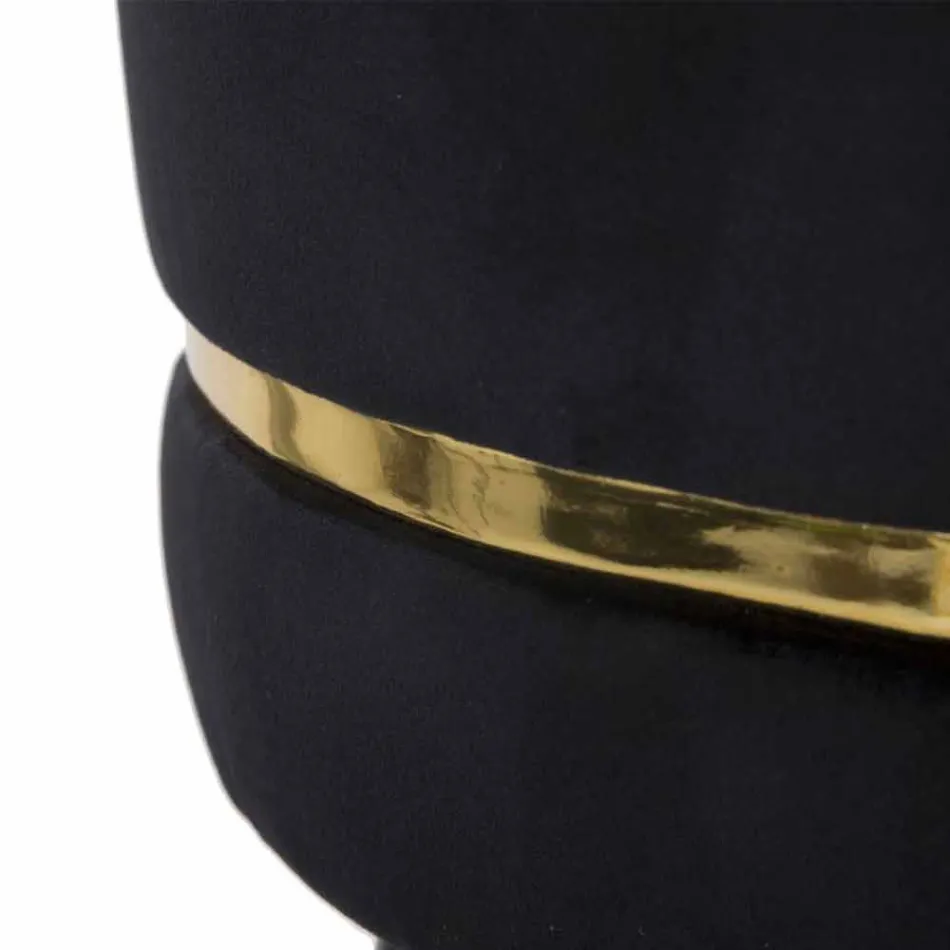 Ronde barkruk in hout en stof van modern design - Rupert Viadurini