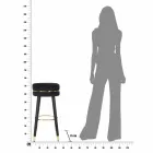 Ronde barkruk in hout en stof van modern design - Rupert Viadurini