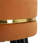 Ronde barkruk in hout en stof van modern design - Rupert Viadurini