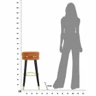 Ronde barkruk in hout en stof van modern design - Rupert Viadurini