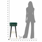 Ronde barkruk in hout en stof van modern design - Rupert Viadurini