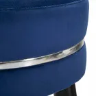 Ronde barkruk in hout en stof van modern design - Rupert Viadurini