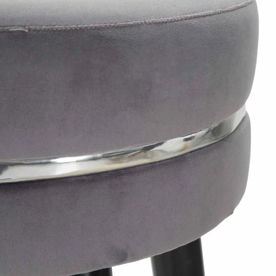 Ronde barkruk in hout en stof van modern design - Rupert Viadurini