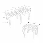 Lage uitschuifbare kruk in teakhout natuurlijke afwerking - Pomino Viadurini