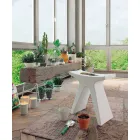 Lage outdoor polypropyleen kruk gemaakt in Italië - Prue Viadurini