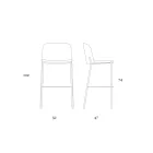 Kruk met metalen onderstel en kunstleren zitting Made in Italy - Ivy Viadurini