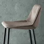 Kruk met metalen poten en monocoque stoffen zitting Made in Italy - Hinata Viadurini