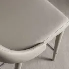 Kruk met rugleuning, design metalen basis - Berenice Viadurini