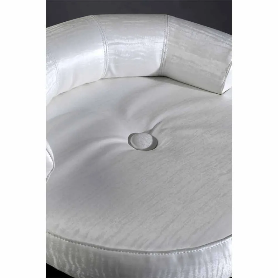 Kruk met stalen structuur en stoffen zitting Made in Italy - Warschau Viadurini