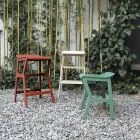 Kruk met structuur van massief beukenhout Made in Italy - Regensburg Viadurini