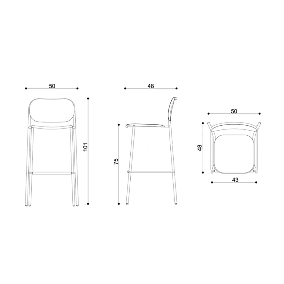 Keukenkruk in eikenhout en metaal Made in Italy 2 stuks - Saffia Viadurini