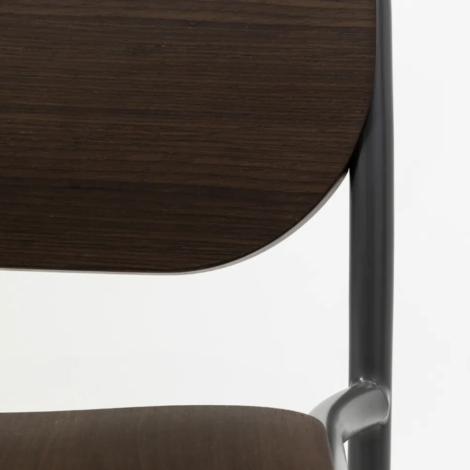 Keukenkruk in eikenhout en metaal Made in Italy 2 stuks - Saffia Viadurini