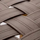 Design badkamerkruk gemaakt van teakhout met geweven zitting - Yucca Viadurini