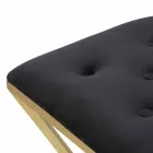 Hoge vierkante design barkruk in ijzer en stof - Sillie Viadurini