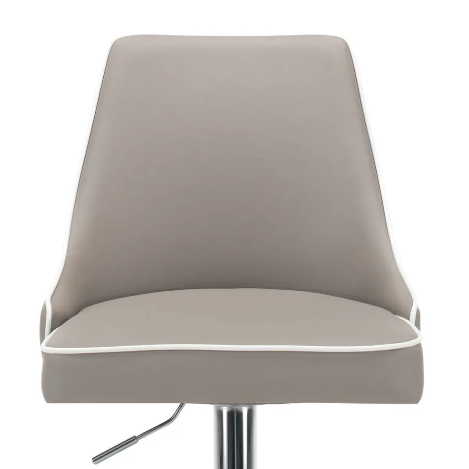 Keukenkruk van eco-leer en verchroomd staal Made in Italy - Nirvana Viadurini