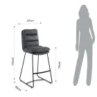 Keukenkruk in microvezel grijs fluweeleffect 2 stuks - Fortaleza Viadurini