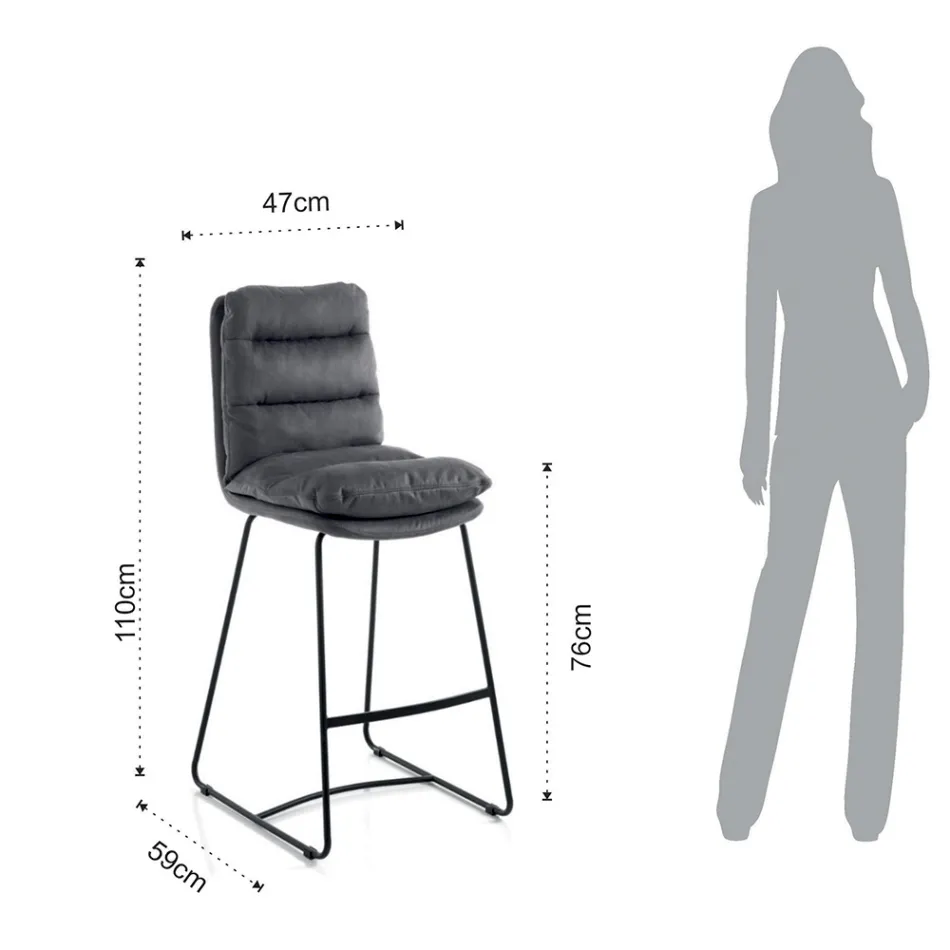 Keukenkruk in microvezel grijs fluweeleffect 2 stuks - Fortaleza Viadurini