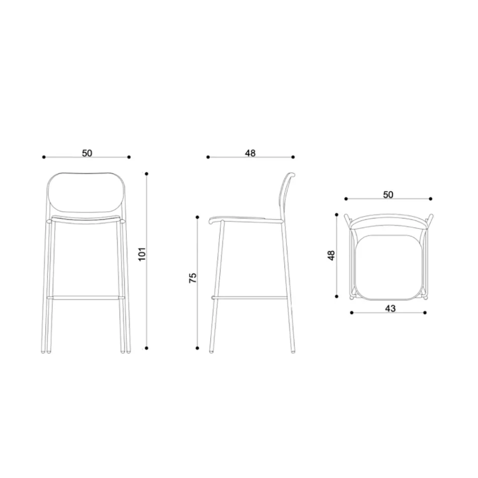 Keukenkruk in stof en metaal Made in Italy 2 stuks - Sangria Viadurini