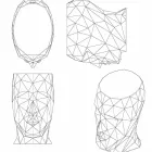 Buiten kruk in de vorm van een gezicht in een modern ontwerp door Adan door Vondom Viadurini