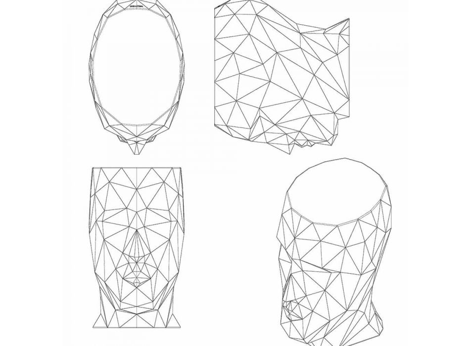 Buiten kruk in de vorm van een gezicht in een modern ontwerp door Adan door Vondom Viadurini