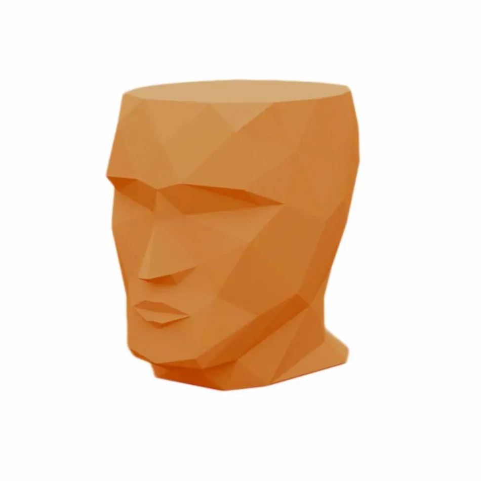 Buiten kruk in de vorm van een gezicht in een modern ontwerp door Adan door Vondom Viadurini