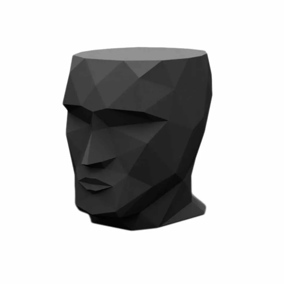 Buiten kruk in de vorm van een gezicht in een modern ontwerp door Adan door Vondom Viadurini