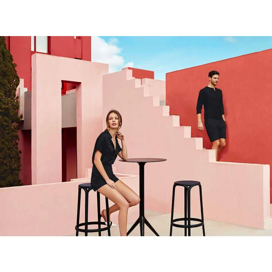 Brooklyn by Vondom outdoor kruk in polypropyleen, H 76 cm Viadurini