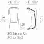 Ufo van Vondom modern design outdoor krukje van polyethyleen Viadurini