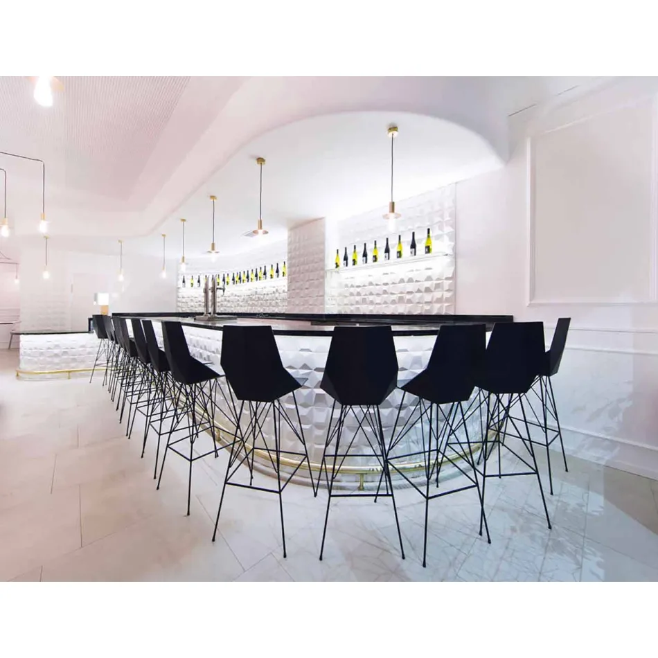 Faz by Vondom outdoor kruk H 111 cm in polypropyleen en staal Viadurini