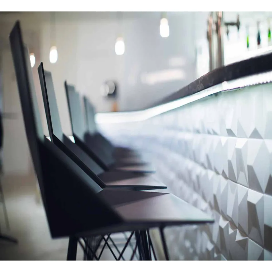 Faz by Vondom outdoor kruk H 111 cm in polypropyleen en staal Viadurini