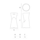 Lichtgevende buitenkruk in wit polyethyleen Made in Italy - Strawberry Viadurini