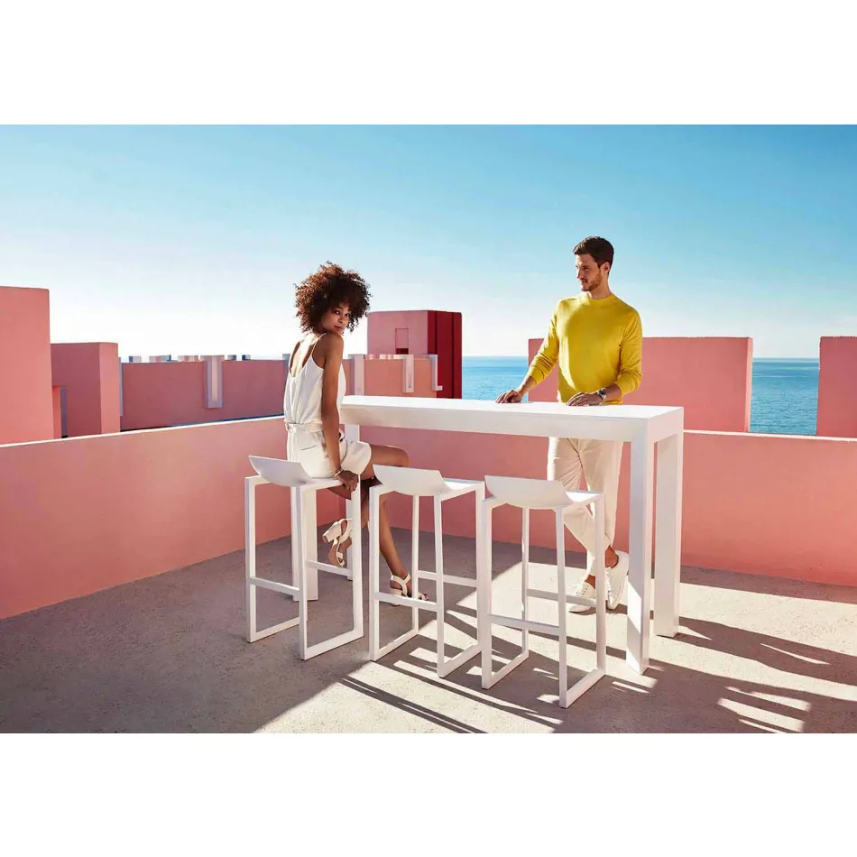 Wall Street Vondom outdoor kruk, polypropyleen en glasvezel Viadurini