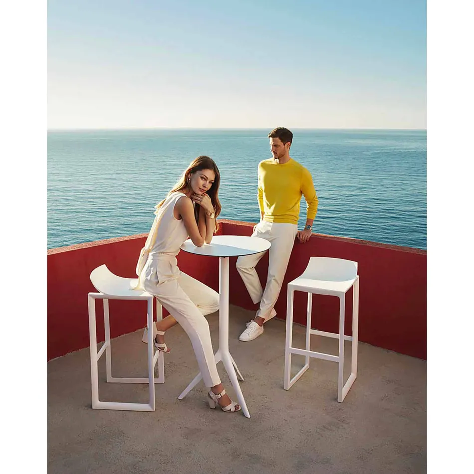 Wall Street Vondom outdoor kruk, polypropyleen en glasvezel Viadurini