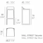 Wall Street Vondom outdoor kruk, polypropyleen en glasvezel Viadurini