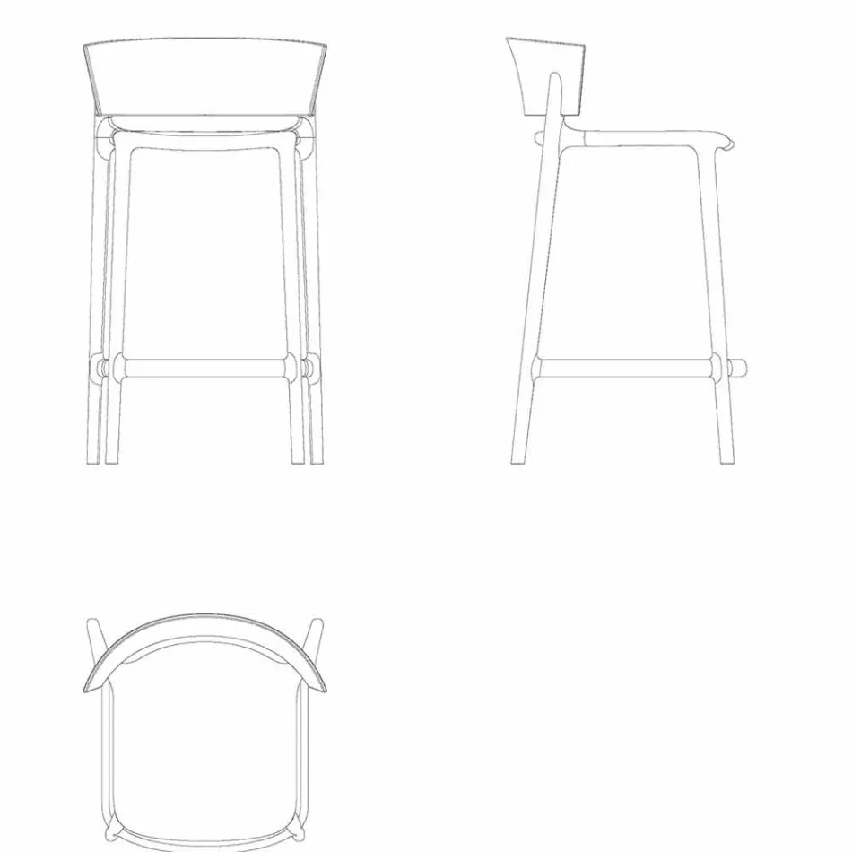 Africa Vondom tuinstoel in polypropyleen H 85 cm, ontwerp Viadurini