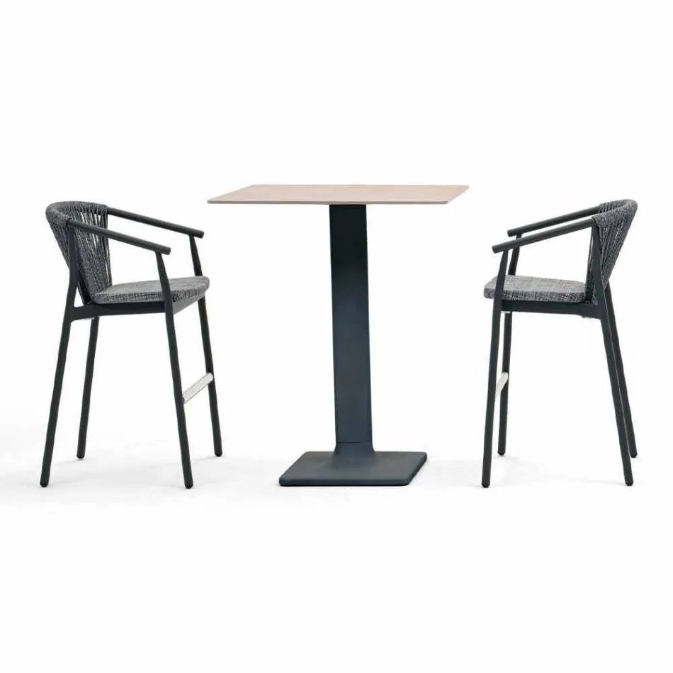 Stapelbare tuinstoel aluminium en technische stof - Smart van Varaschin Viadurini