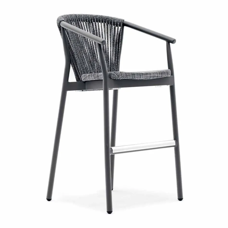 Stapelbare tuinstoel aluminium en technische stof - Smart van Varaschin Viadurini