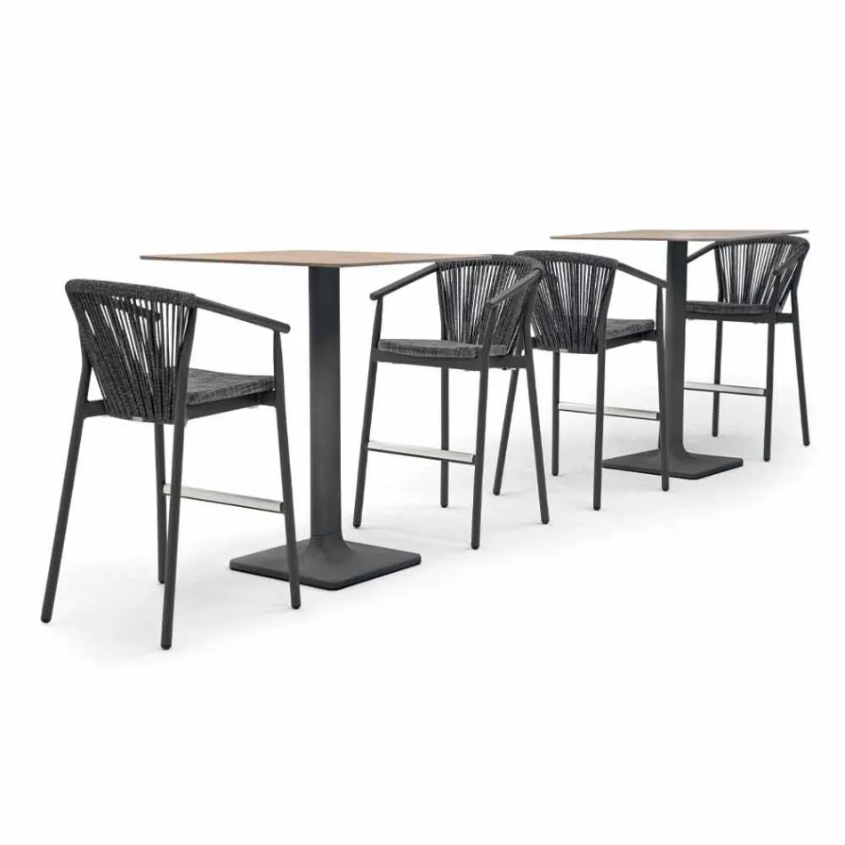 Stapelbare tuinstoel aluminium en technische stof - Smart van Varaschin Viadurini