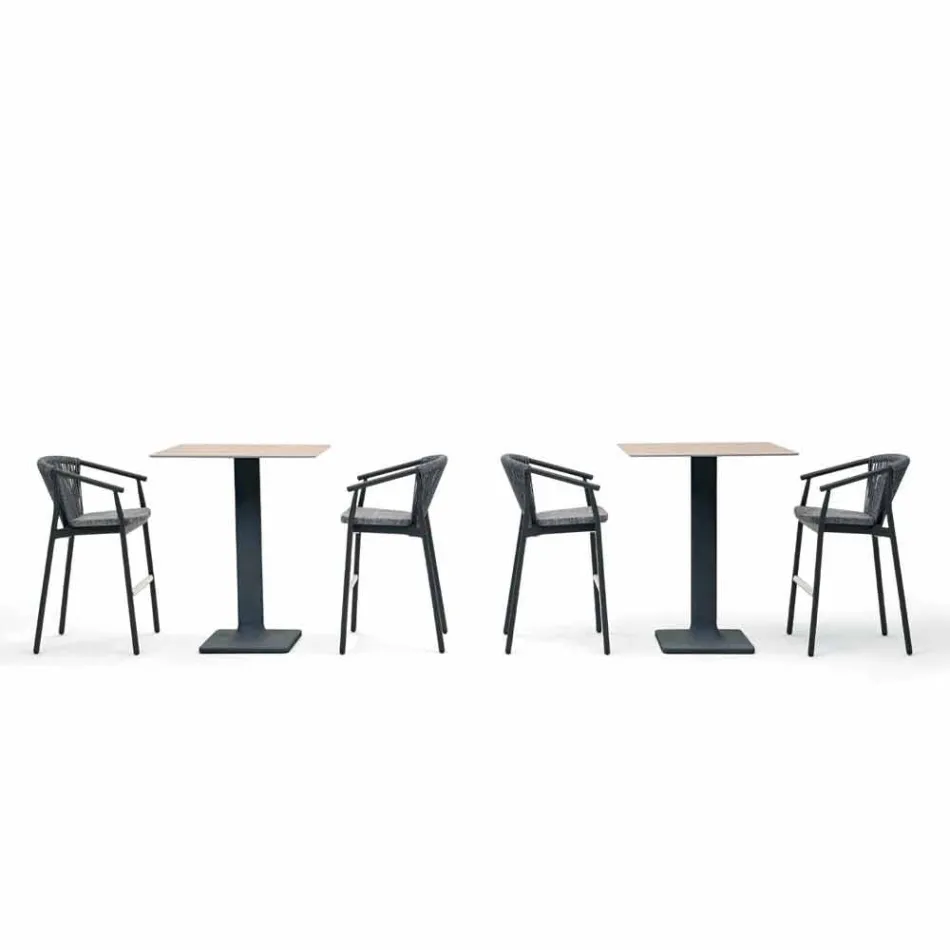 Stapelbare tuinstoel aluminium en technische stof - Smart van Varaschin Viadurini