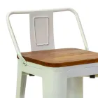 Kruk voor binnen en buiten van ijzer en hout - Stationery Viadurini