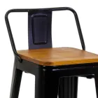 Kruk voor binnen en buiten van ijzer en hout - Stationery Viadurini