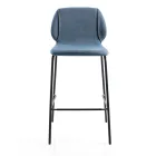 Elegante moderne design woonkamerkruk in stof met rand - Scarat Viadurini