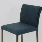 Woonkamerkruk in kunstleer en structuur in Nikel Made in Italy - Cleto Viadurini