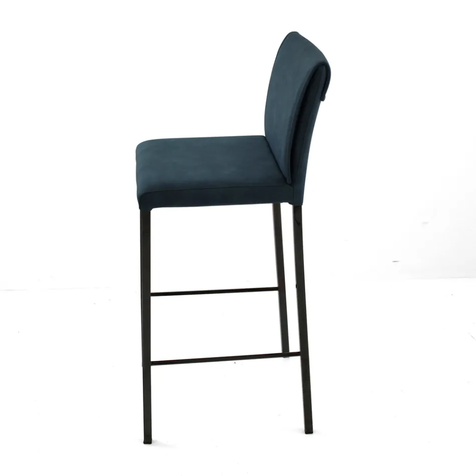 Woonkamerkruk in kunstleer en structuur in Nikel Made in Italy - Cleto Viadurini