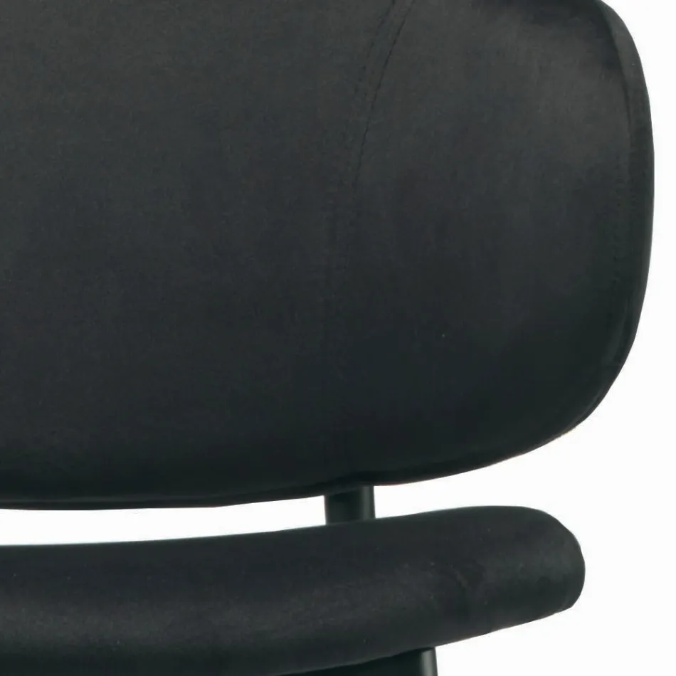 Woonkamerkruk gemaakt van staal en fluweel Made in Italy - Rimini Viadurini