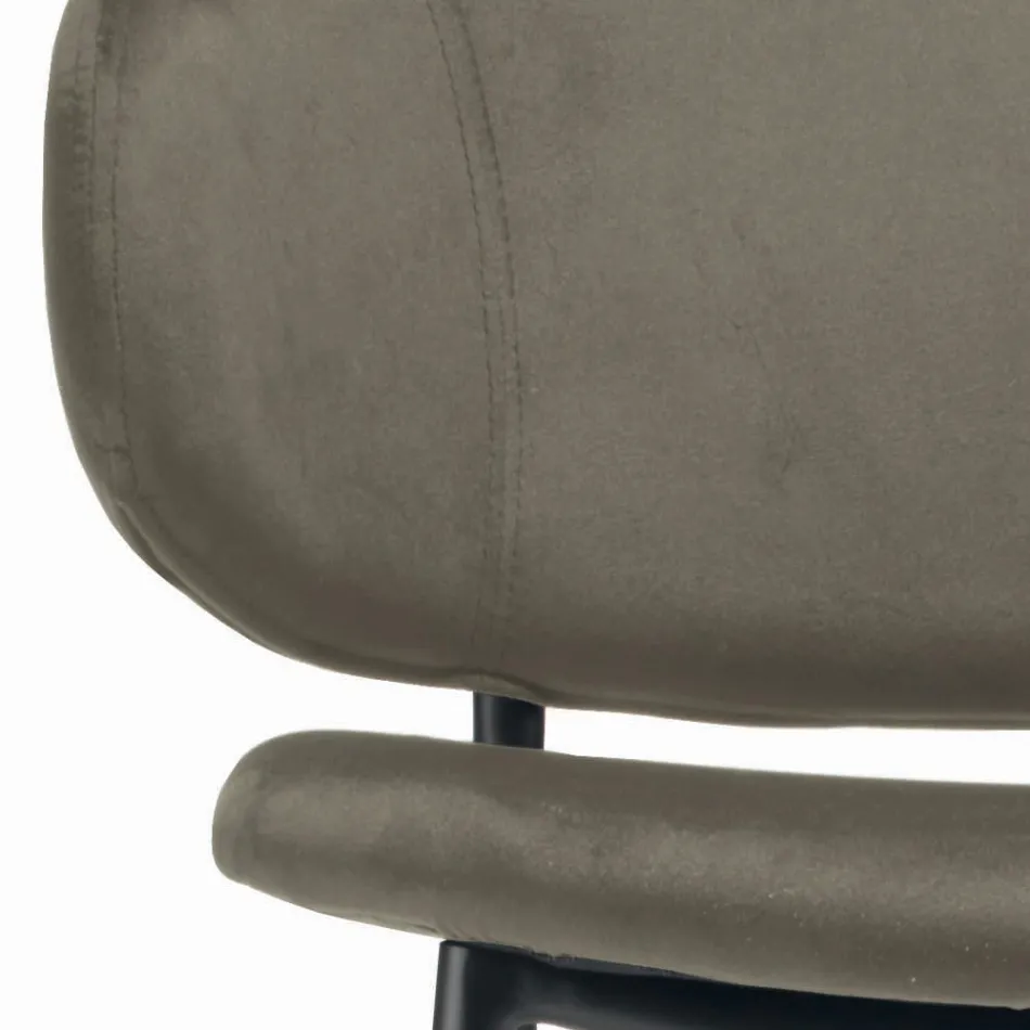 Woonkamerkruk gemaakt van staal en fluweel Made in Italy - Rimini Viadurini