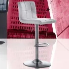 Moderne lift-up design kruk, faux lederen zitting - Delfina Viadurini